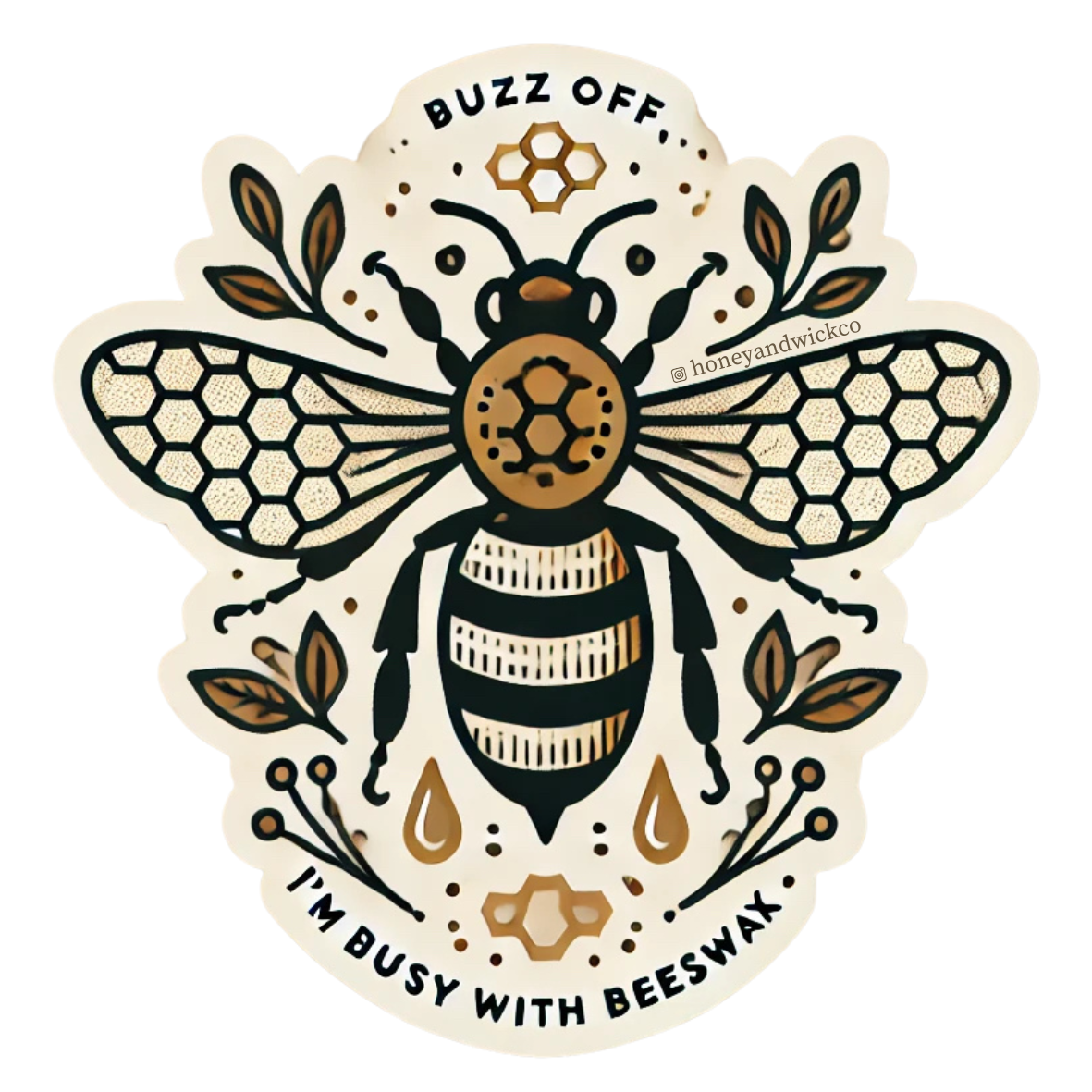 Busy w Beeswax Sticker